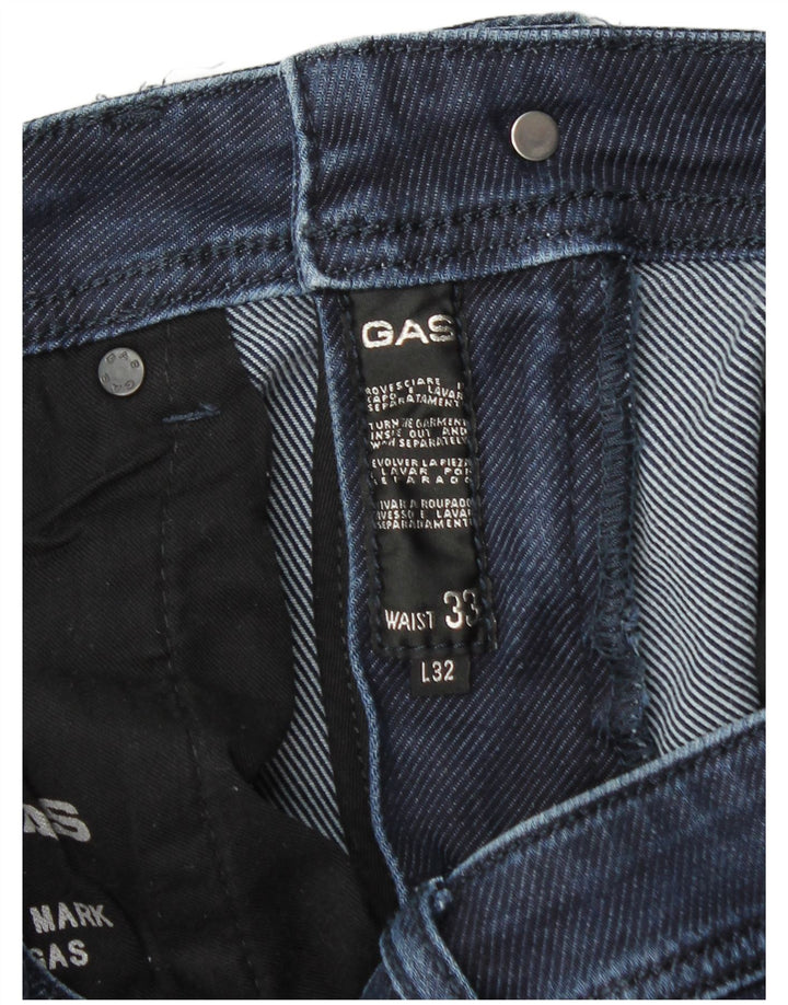 Gas Mens Slim Jeans W33 L32 Blue