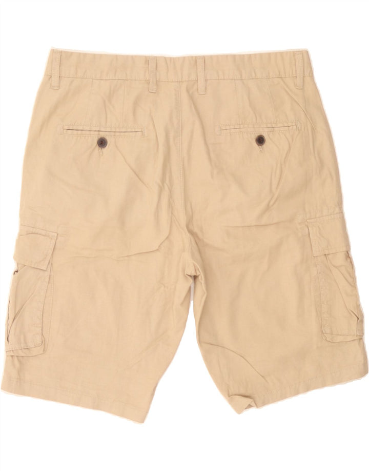 OVS Mens Regular Cargo Shorts IT 52 XL W38  Beige Linen Vintage OVS and Second-Hand OVS from Messina Hembry 