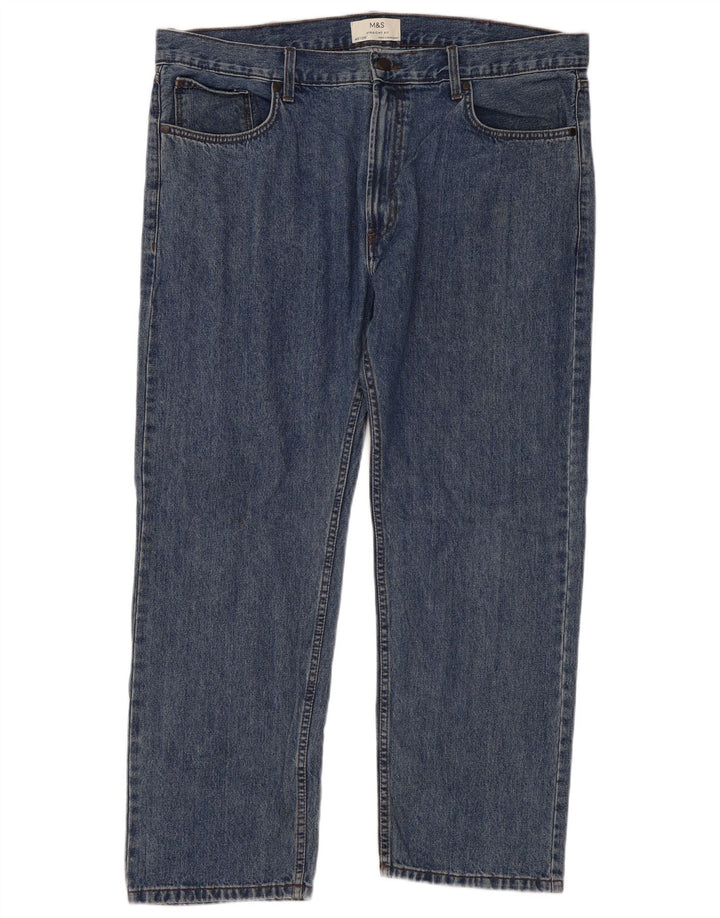 Marks & Spencer Mens Straight Jeans W40 L29 Blue Cotton