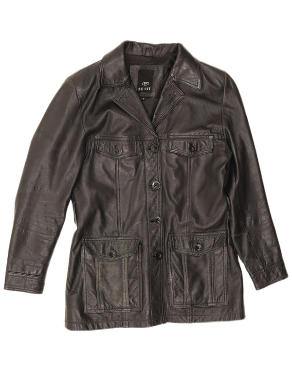 Giacca in pelle da donna Matinee UK 14 media nera