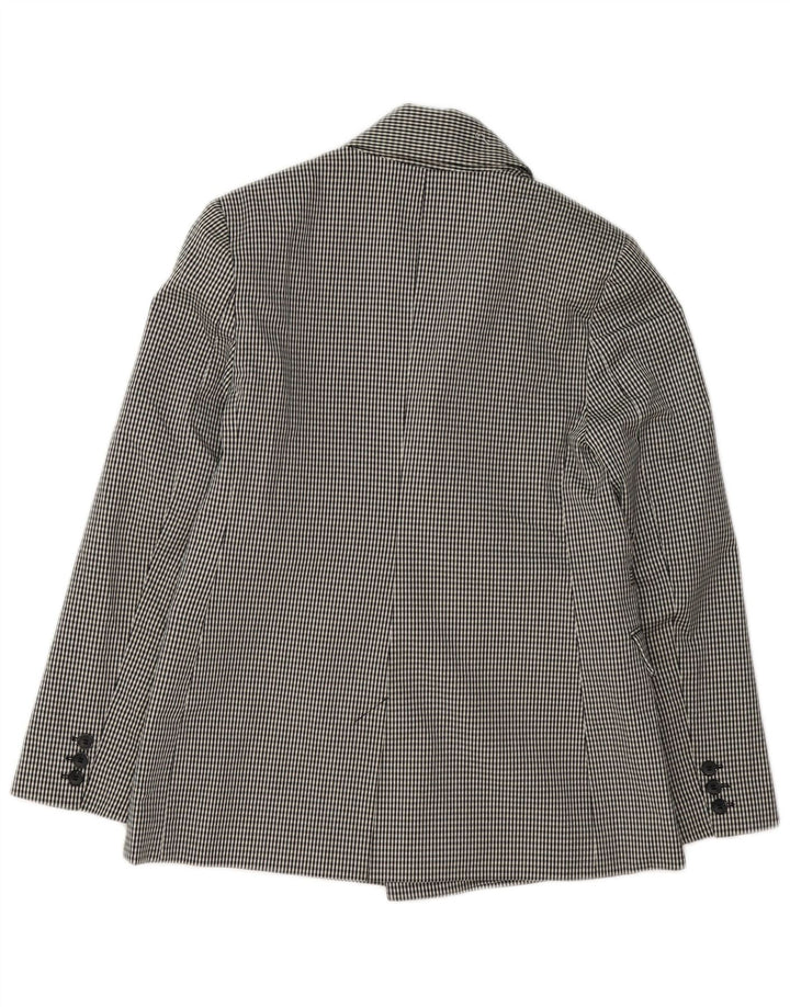 Topshop Womens Loose Fit Blazer Jacket UK 8 Small Black Check