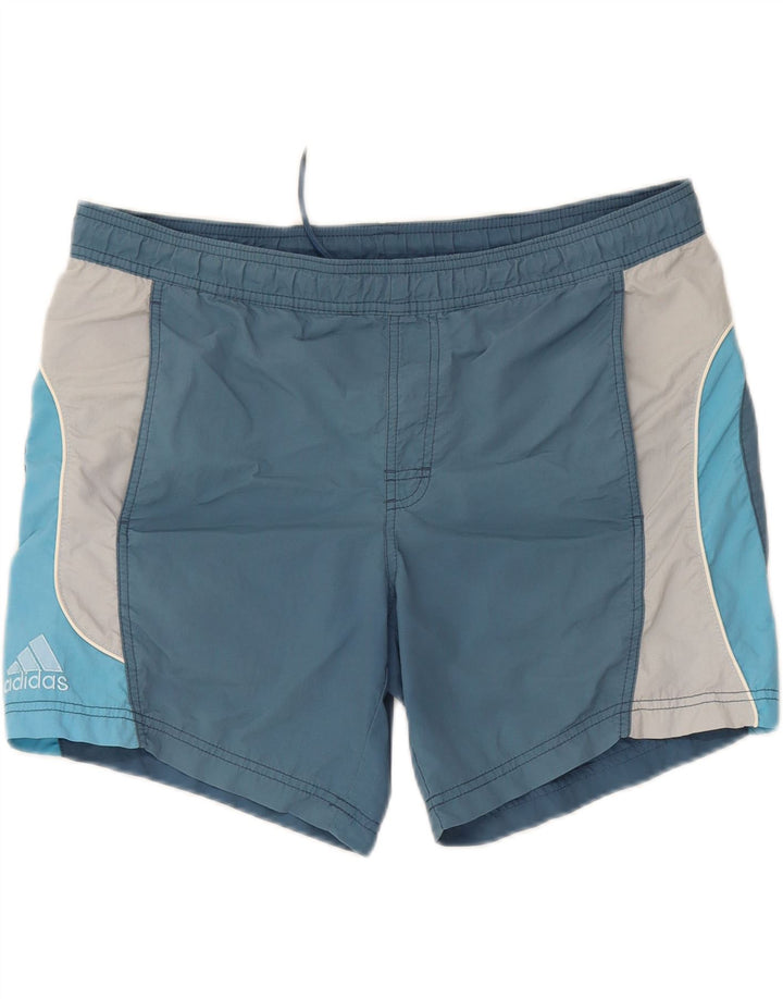 ADIDAS Mens Swimming Shorts Medium  Blue Colourblock Polyamide Vintage Adidas and Second-Hand Adidas from Messina Hembry 