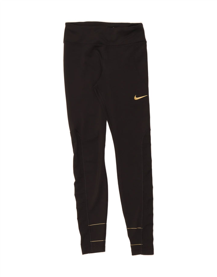 NIKE Womens Dri Fit Leggings UK 4 XS  Black Polyester Vintage Nike and Second-Hand Nike from Messina Hembry 