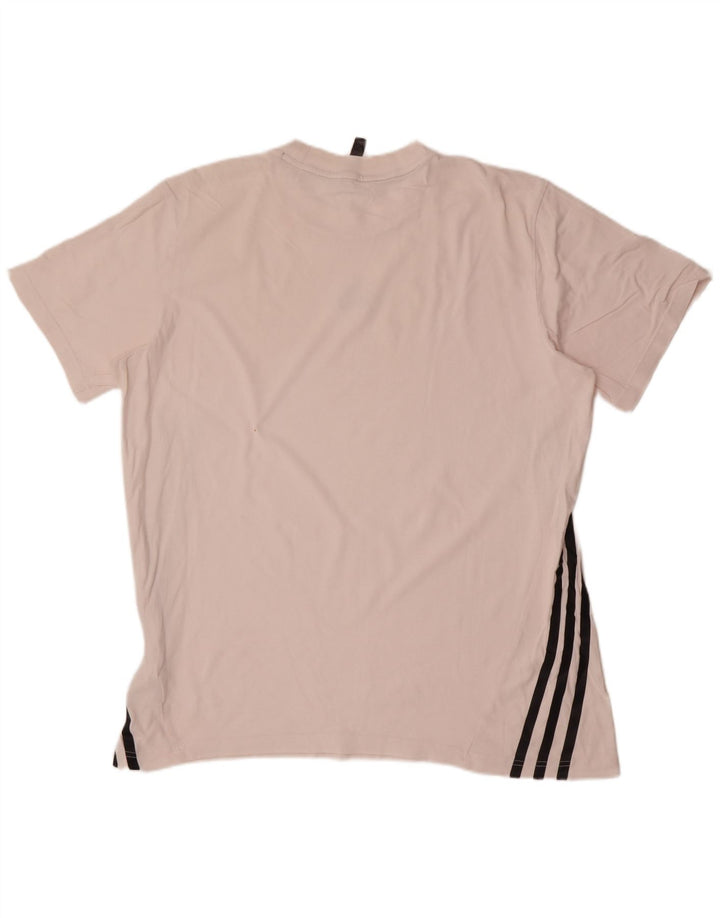 Adidas Mens Camiseta Top Grande Branco