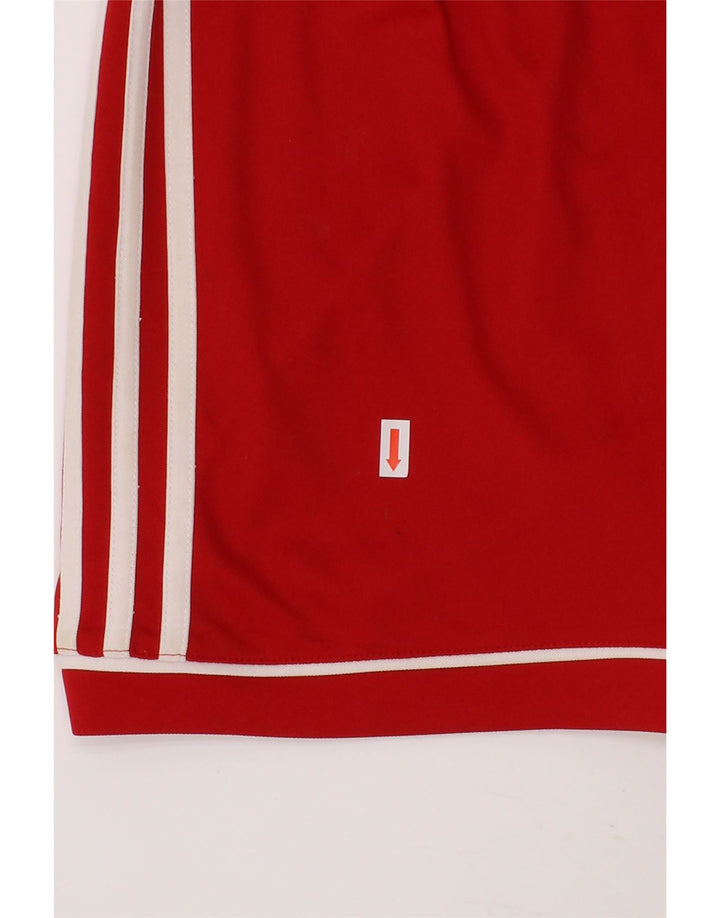 ADIDAS Boys Climacool Sport Shorts 13-14 Years Red Polyester Vintage Adidas and Second-Hand Adidas from Messina Hembry 