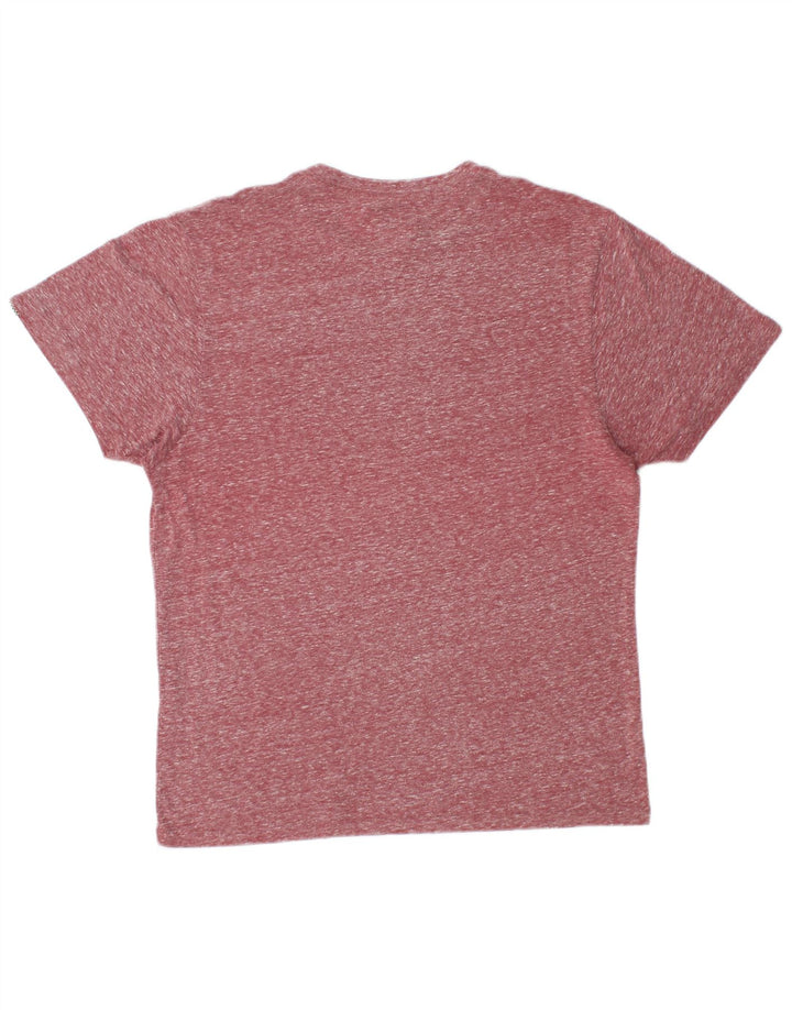 VANS Mens Graphic T-Shirt Top Medium Burgundy Flecked