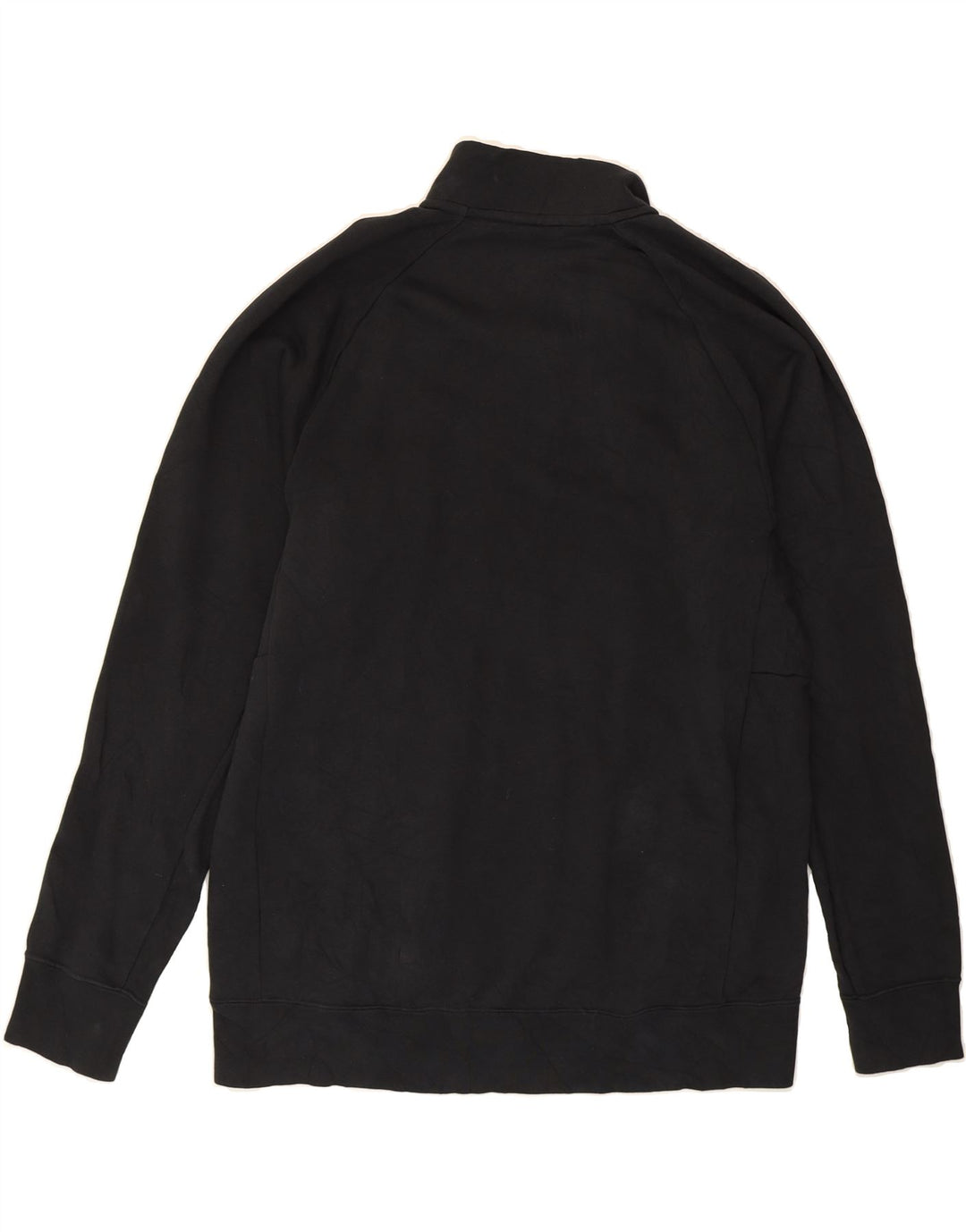 NIKE Mens Zip Neck Sweatshirt Jumper Large Black Cotton Vintage Nike and Second-Hand Nike from Messina Hembry 