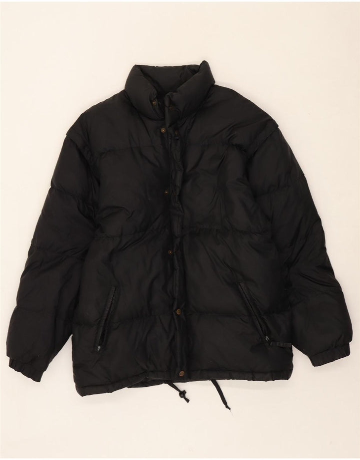 BUSTER Mens Padded Jacket UK 40 Large Black Polyamide Winter Vintage Buster and Second-Hand Buster from Messina Hembry 