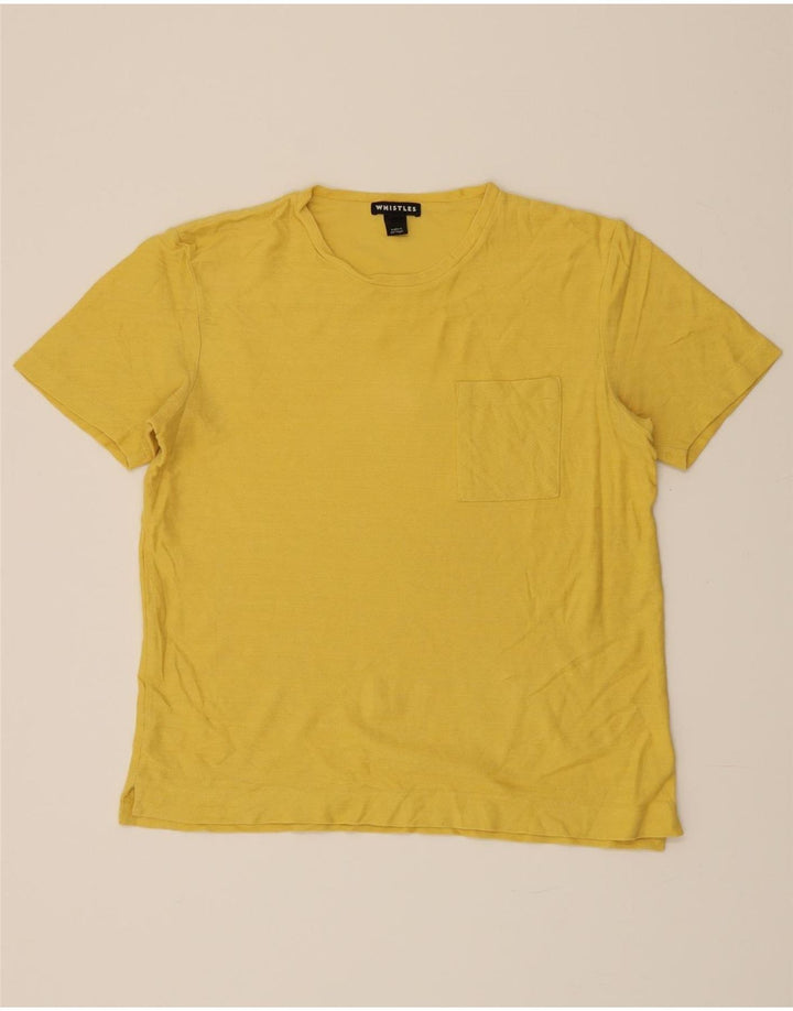 WHISTLES Mens T-Shirt Top Medium Yellow Cotton Vintage Whistles and Second-Hand Whistles from Messina Hembry 