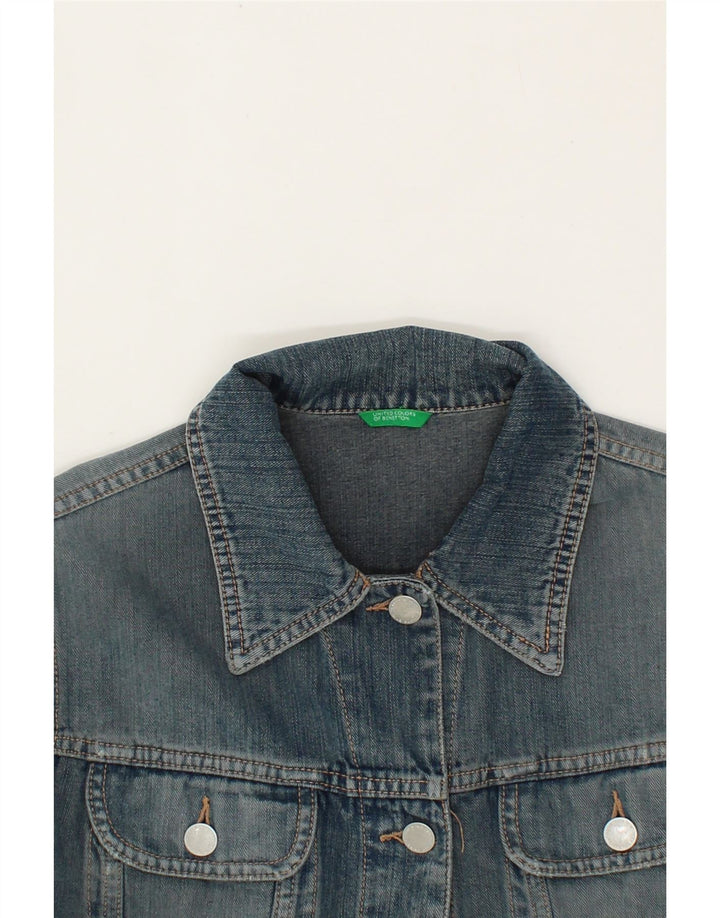 BENETTON Womens Denim Jacket UK 14 Medium Blue Vintage Benetton and Second-Hand Benetton from Messina Hembry 