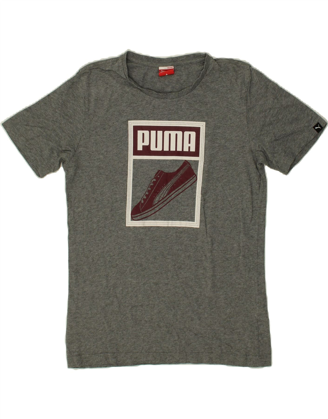 PUMA Mens Graphic T-Shirt Top Small Grey Cotton Vintage Puma and Second-Hand Puma from Messina Hembry 