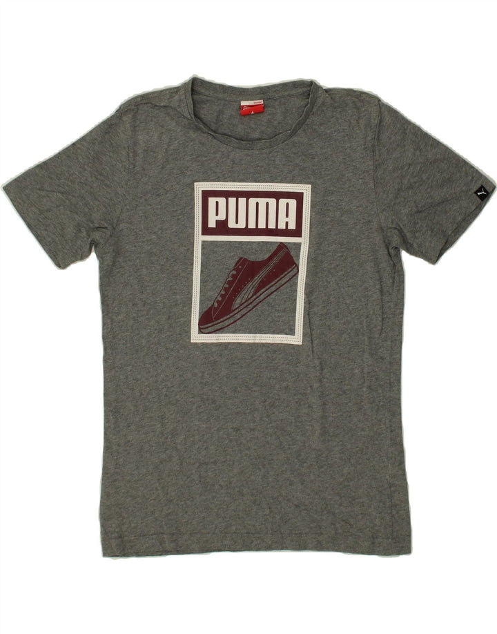 PUMA Mens Graphic T-Shirt Top Small Grey Cotton Vintage Puma and Second-Hand Puma from Messina Hembry 