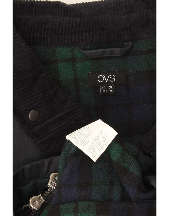 OVS Mens Waxed Cotton Jacket UK 42 XL Black