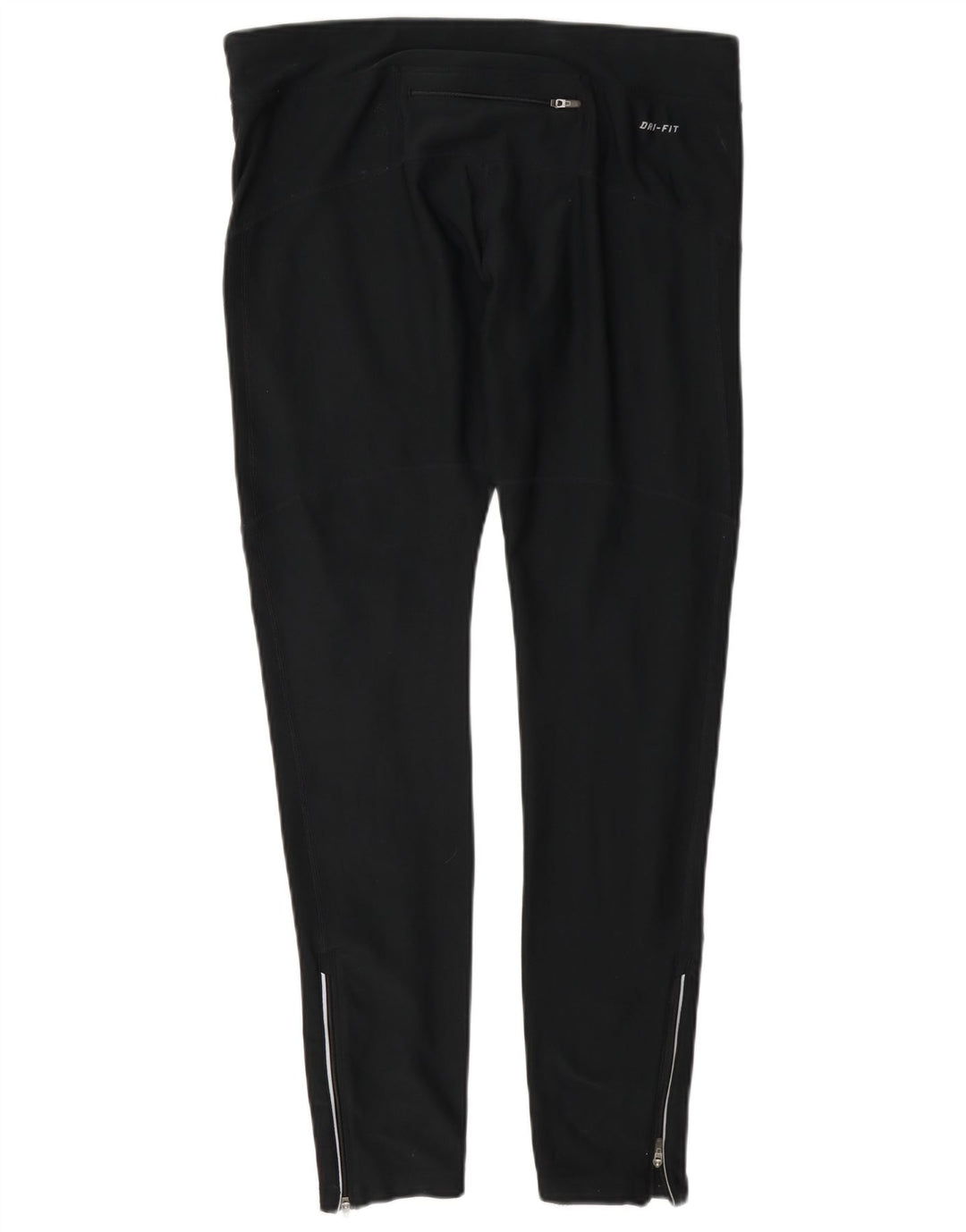 Nike Womens Dri Fit Leggings UK 14 Large Navy Blue Polyester