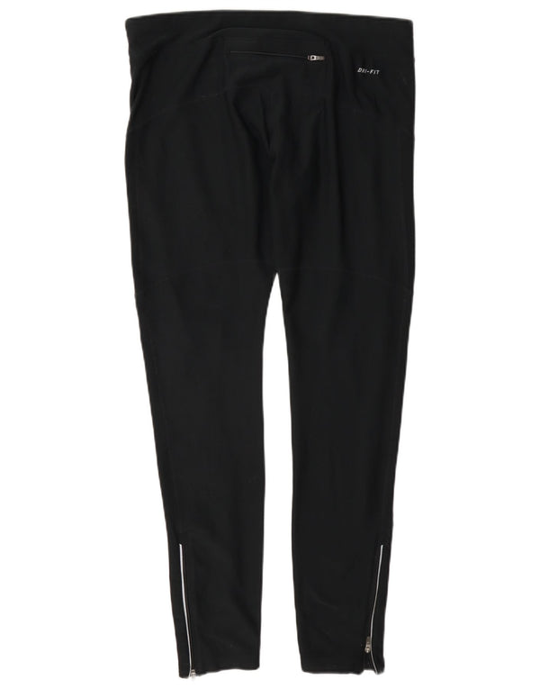 Nike Dame Dri Fit Leggings UK 14 Large Navy Blue Polyester