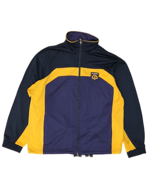 Lotto Dame træningsdragt Top Jacket UK 22 3XL Navy Blue Colourblock Polyester
