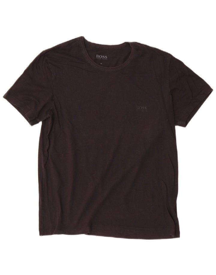 Hugo Boss Mens T-Shirt Top Medium Black Cotton