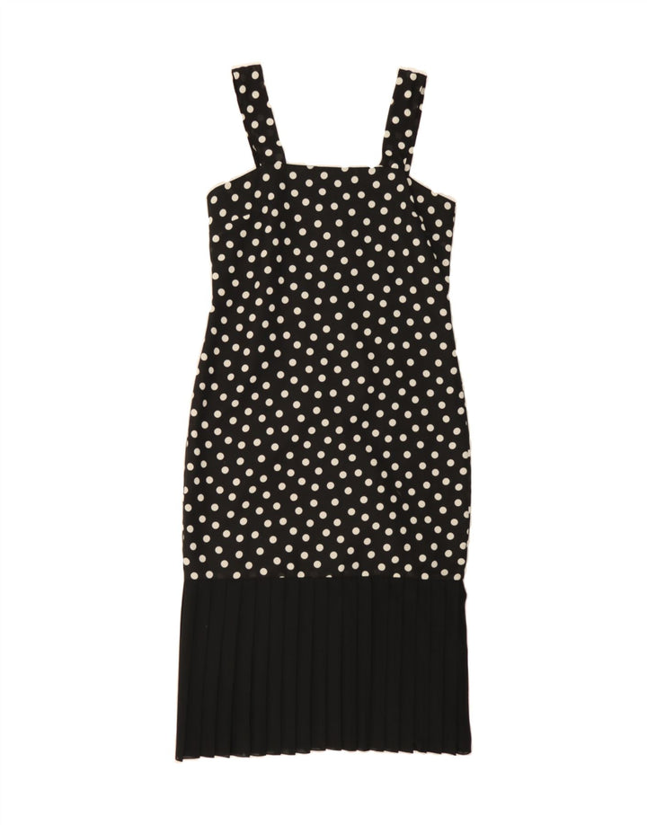 DIOLEN Womens Sleeveless Sheath Dress EU 38 Medium Black Polka Dot Vintage Diolen and Second-Hand Diolen from Messina Hembry 