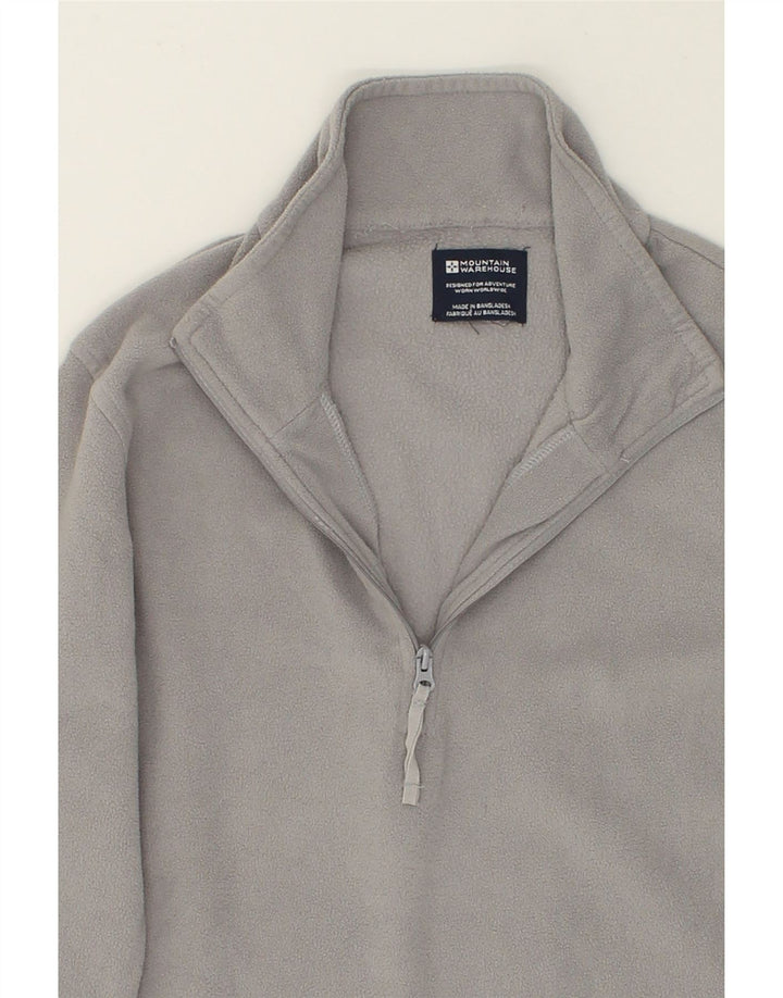 MOUNTAIN WAREHOUSE Womens Zip Neck Fleece Jumper UK 14 Medium Grey Vintage Mountain Warehouse and Second-Hand Mountain Warehouse from Messina Hembry 