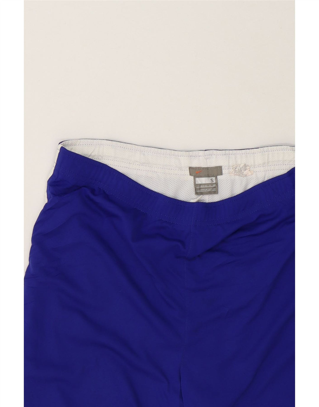 NIKE Womens Sport Shorts US 4/6 Small  Blue Colourblock Polyester Vintage Nike and Second-Hand Nike from Messina Hembry 