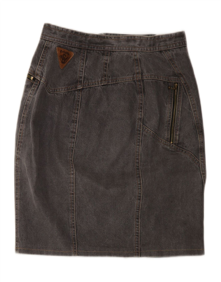 SWINGER Womens Denim Skirt IT 44 Medium W26 Grey Cotton Vintage Swinger and Second-Hand Swinger from Messina Hembry 
