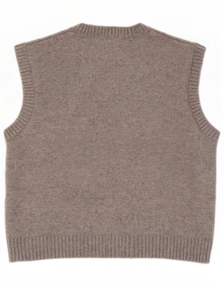 Zara femei Crop Vest Tank Top UK 14 Medium Gri Poliester