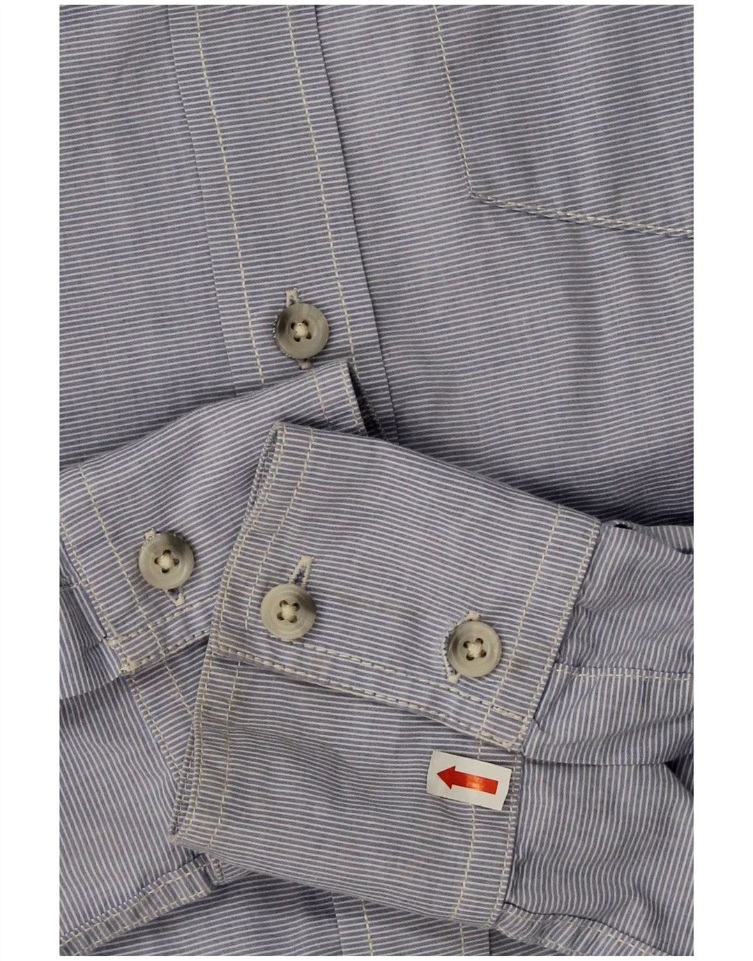 Superdry Mens Shirt Large Blue Pinstripe Cotton