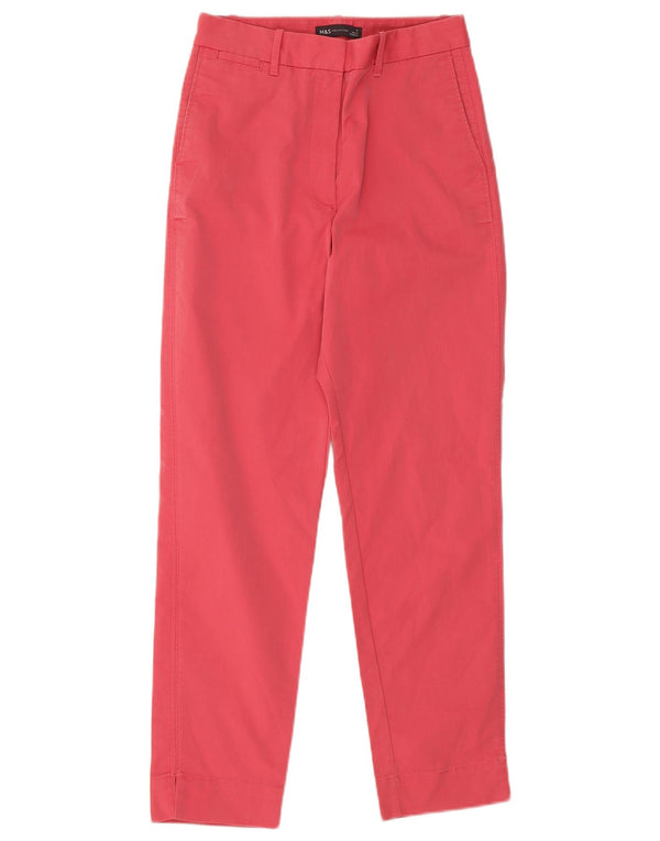 Marks & Spencer Pantalones chinos de cintura alta para mujer UK 8 Small W26 L27 Rosa