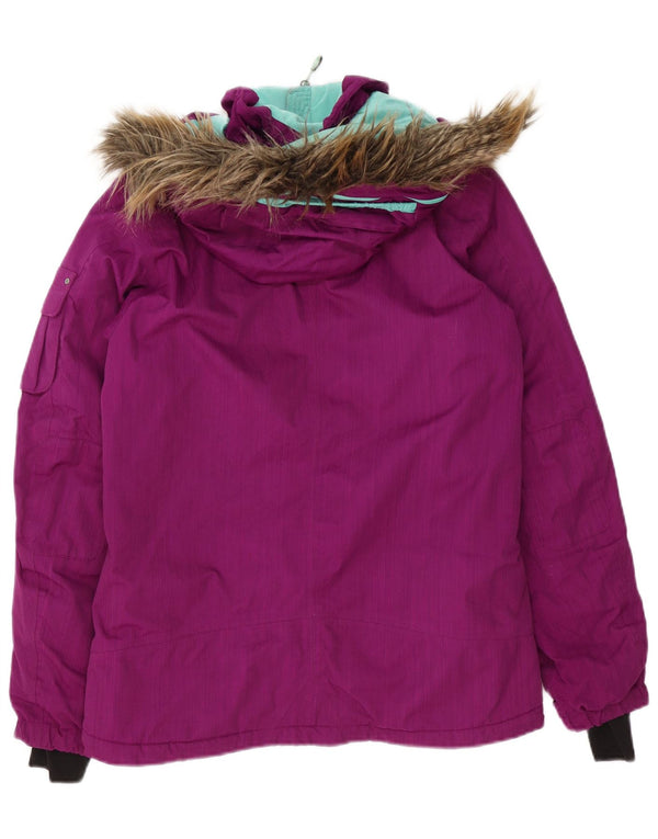 The North Face Womens Hooded Windbreaker Jacket UK 10 Small Purple