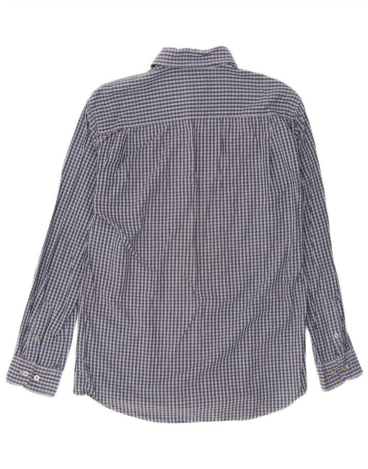 Calvin Klein Herrenhemd aus mittelblauer Karo-Baumwolle