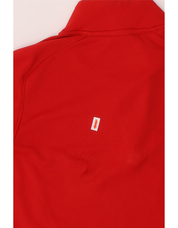 NIKE Girls Zip Neck Pullover Tracksuit Top 8-9 Years Small  Red Polyester Vintage Nike and Second-Hand Nike from Messina Hembry 