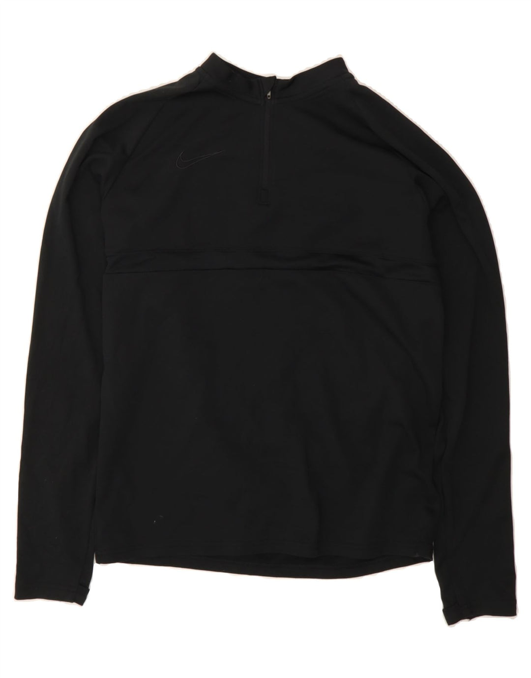 NIKE Boys Dri Fit Zip Neck Pullover Tracksuit Top 13-14 Years XL Black Vintage Nike and Second-Hand Nike from Messina Hembry 