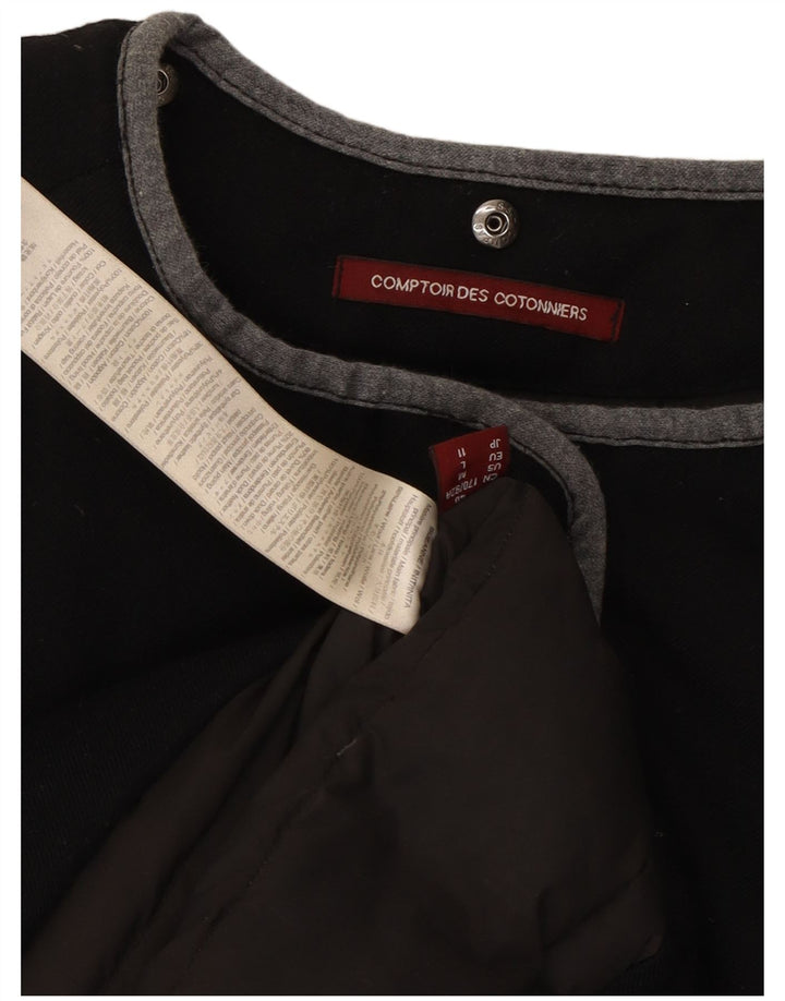 COMPTOIR DES COTONNIERS Womens Blazer Jacket UK 14 Medium Black Wool