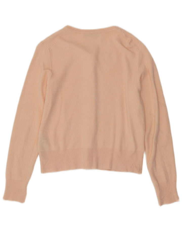 Zara Womens Cardigan Sweater UK 12 Medium Pink Viscose