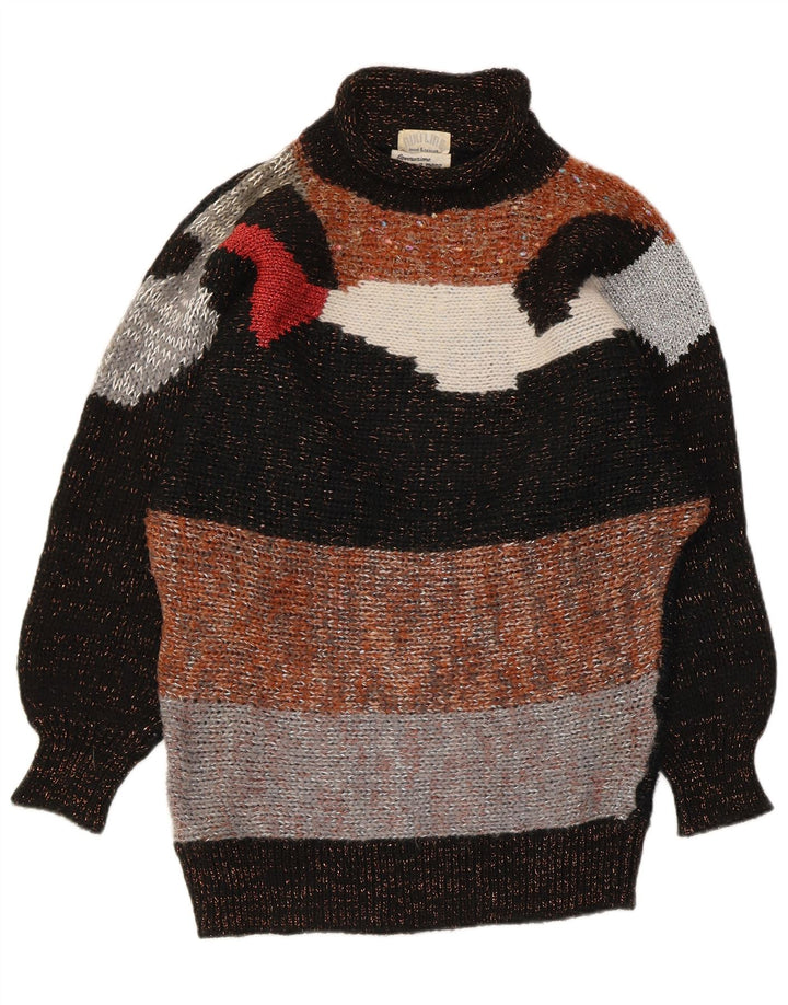 Niki Line Womens Roll Neck Jumper Sweater UK 16 Large Multicoloured