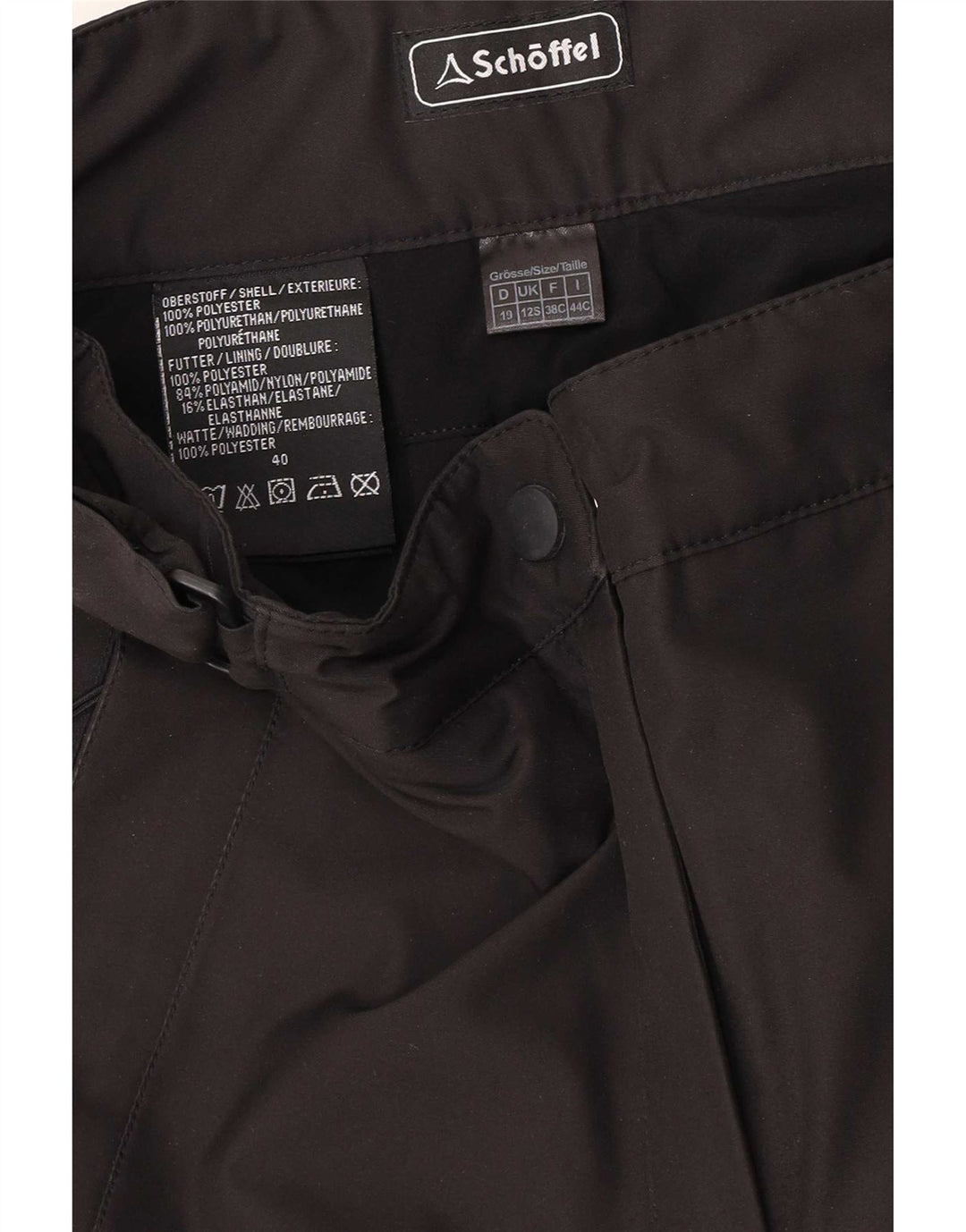 Schoffel Womens Ski Trousers UK 12 Medium Black Polyester