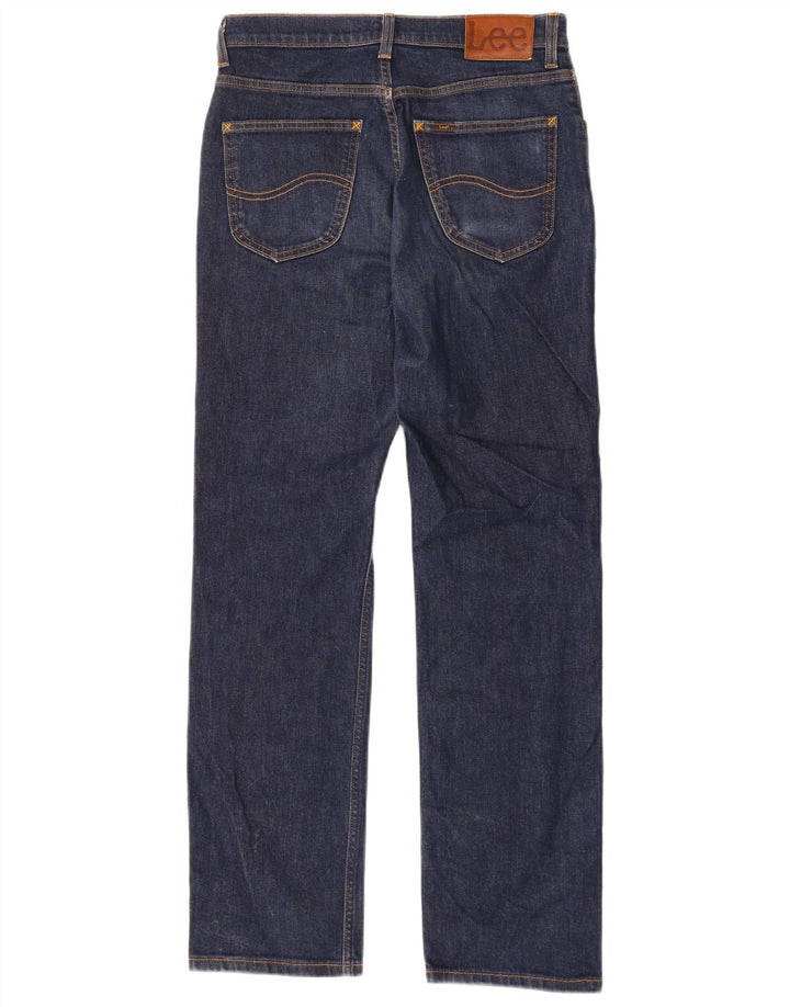 Lee Mens Brooklyn Straight Jeans W30 L32 Blue Cotton
