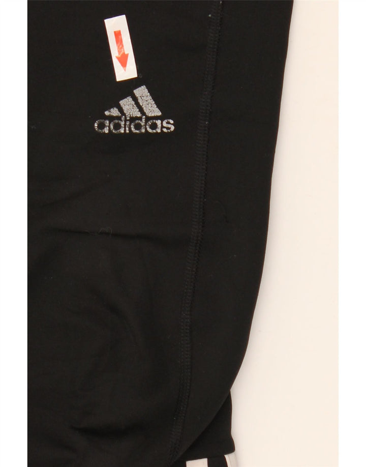 ADIDAS Womens Leggings UK 12/14 Medium  Black Polyester