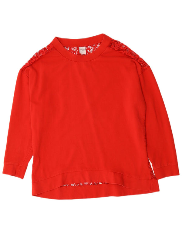 PIAZZA ITALIA Womens Blouse Top UK 16 Large Red Floral