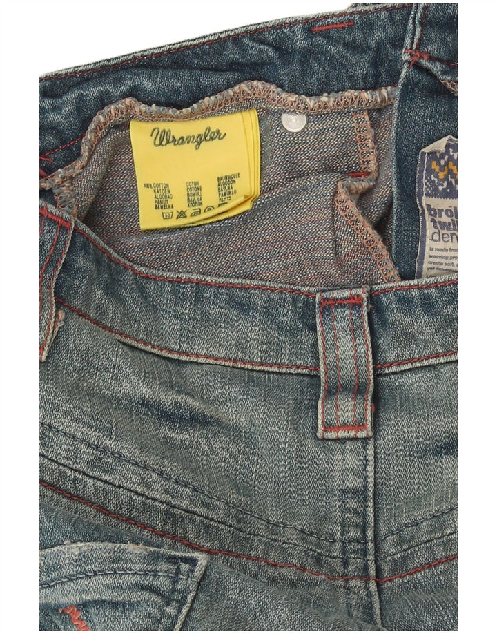 Pantaloncini di jeans Bermuda da donna Wrangler W29 cotone blu medio