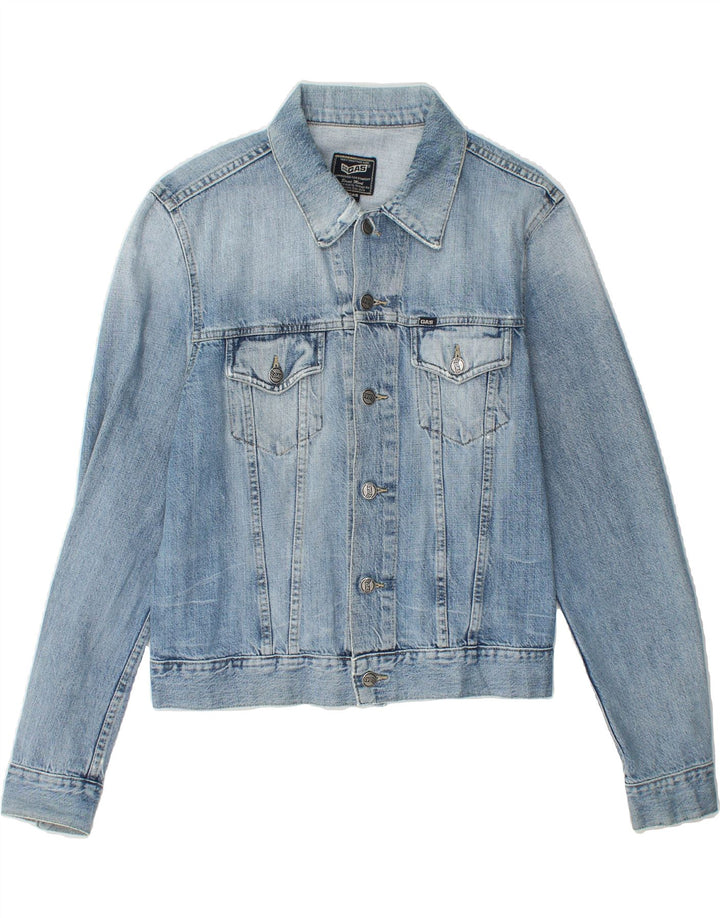 GAS Womens Denim Jacket UK 14 Medium Blue Cotton Vintage Gas and Second-Hand Gas from Messina Hembry 