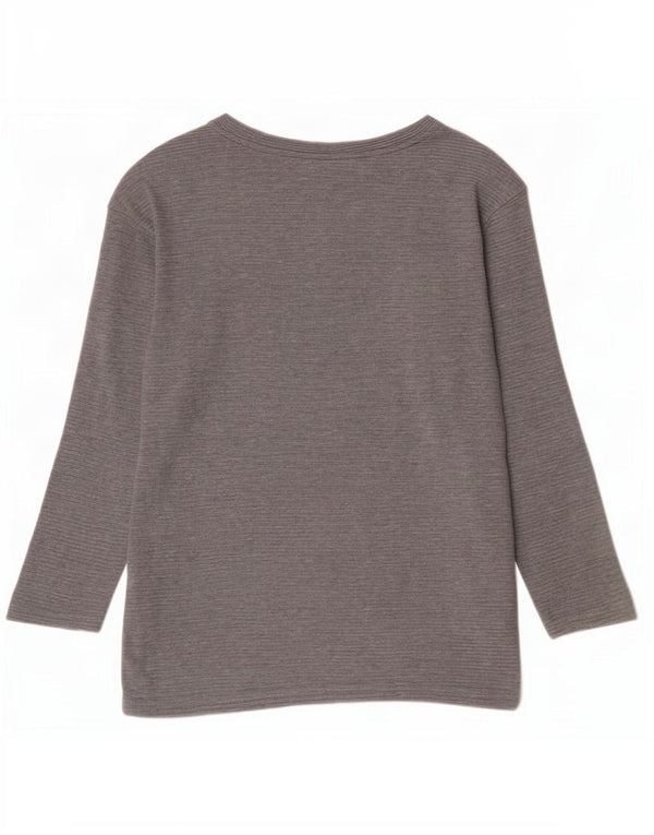 Joules Womens Oversized Top Long Sleeve UK 6 XS Grey Cotton