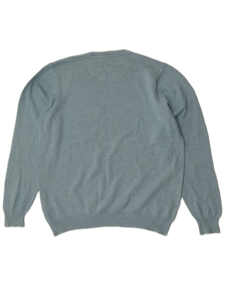 Marks & Spencer Mens Blue Harbour Crew Neck Jumper Sweater Large Blue