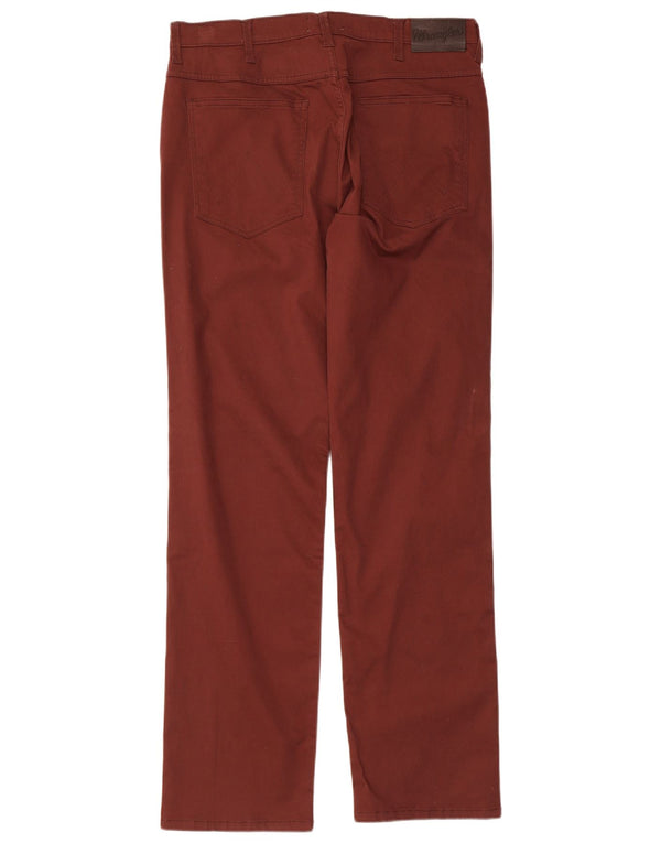 Wrangler Mens Arizona Straight Casual Trousers W36 L32 Brown Cotton