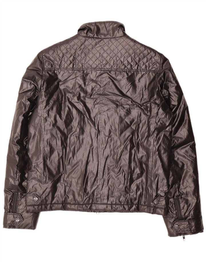 Refrigue Mens Bomber Padded Jacket UK 40 Large Black Polyester