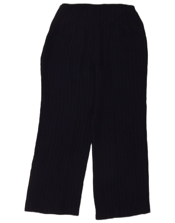 Calças cortadas femininas Marks & Spencer UK 10 pequenas W26 L26 azul marinho