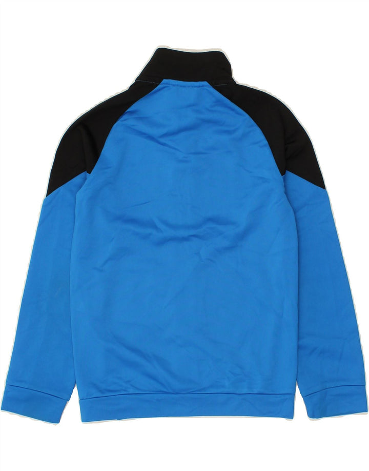PUMA Boys Graphic Tracksuit Top Jacket 7-8 Years Small  Blue Colourblock Vintage Puma and Second-Hand Puma from Messina Hembry 
