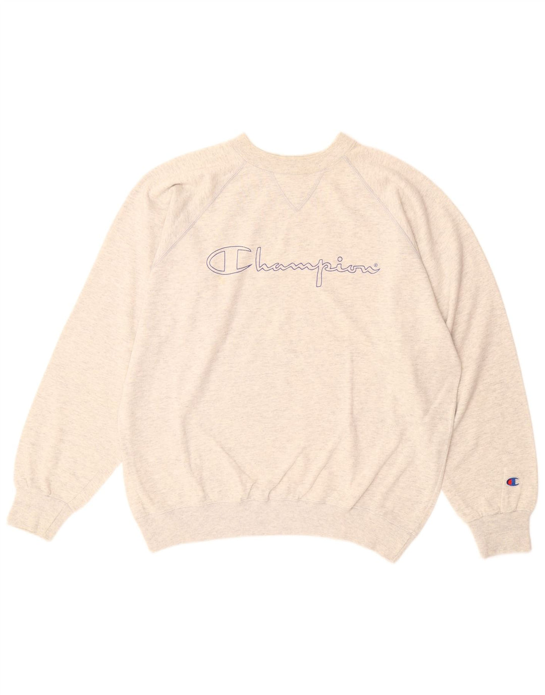 CHAMPION Mens Graphic Sweatshirt Jumper Large Grey Cotton