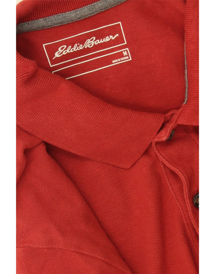EDDIE BAUER Mens Polo Shirt Medium Red Cotton Vintage Eddie Bauer and Second-Hand Eddie Bauer from Messina Hembry 