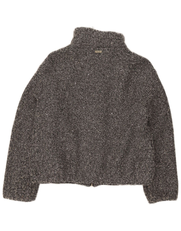 Marella Chaqueta Bomber para Mujer UK 8 Small Gris Moteado Poliéster